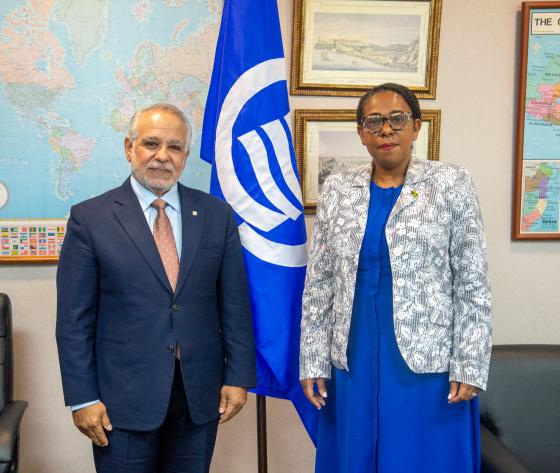 Secretary General meets with the High Commissioner of Jamaica
