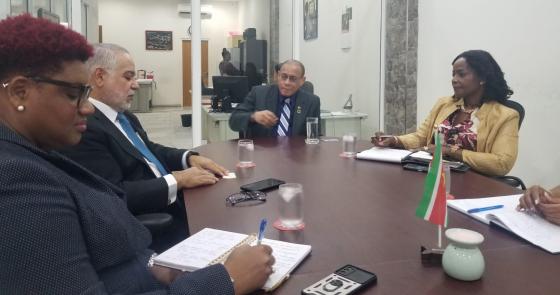 ACS Secretary General Meets Suriname Minister of Labour, Employment, and Youth Affairs